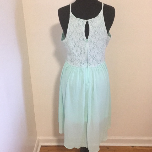 BCX Mint High-Low Lace Keyhole Dress, 11 - Picture 3 of 6